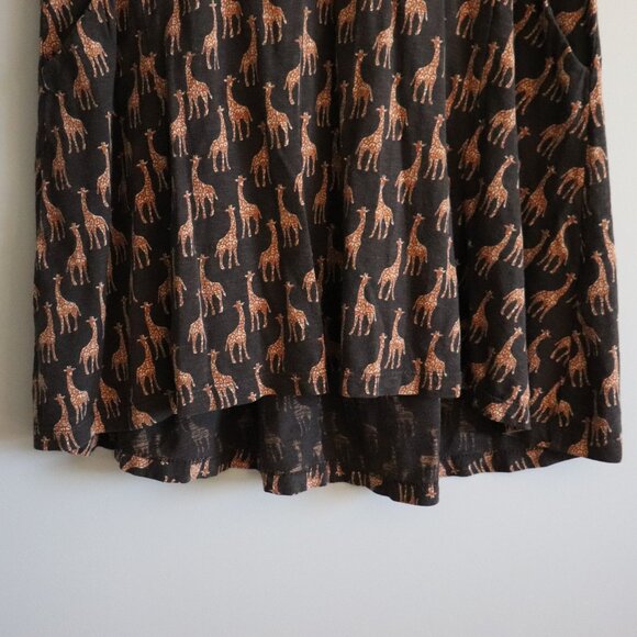 Fat Face Womens Brown Sz 6 Simone Animal Print Jersey Giraffe A-Line Midi Dress - Picture 8 of 11